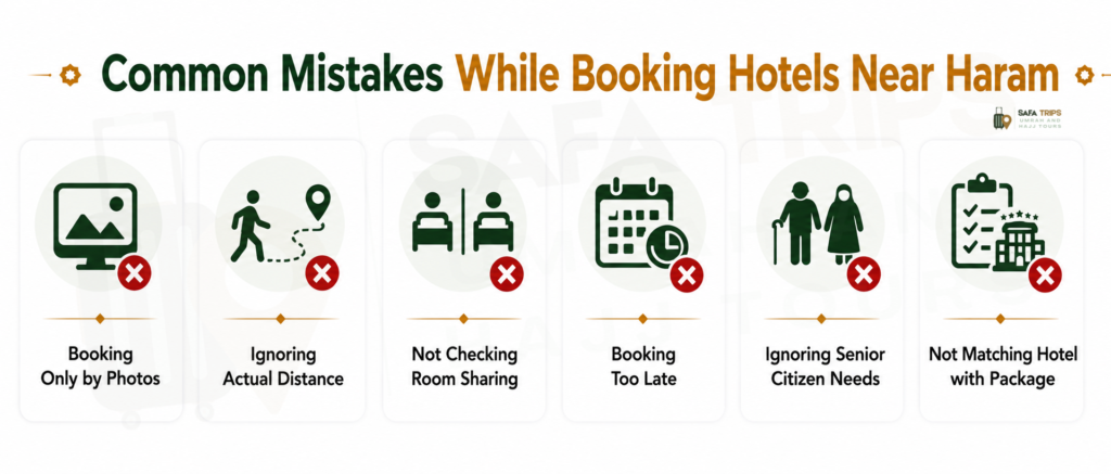 Common Mistakes While Booking Hotels Near Haram