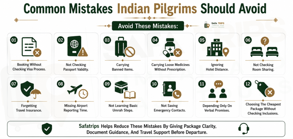 Common Mistakes Indian Pilgrims Should Avoid