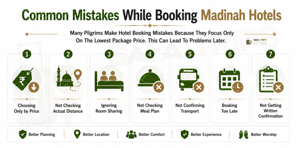 Common Mistakes While Booking Madinah Hotels