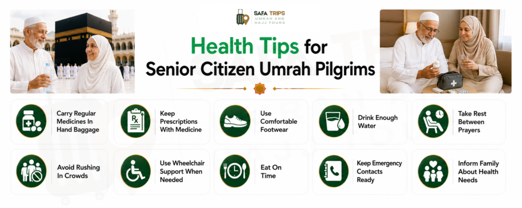 Health Tips for Senior Citizen Umrah Pilgrims