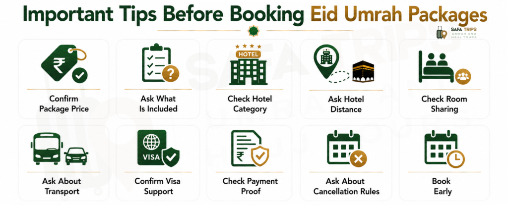 Important Tips Before Booking Eid Umrah Packages