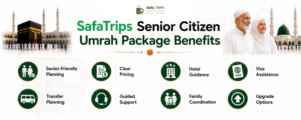 SafaTrips Senior Citizen Umrah Package Benefits