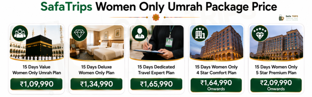 SafaTrips Women Only Umrah Package Price