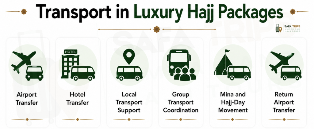 Transport in Luxury Hajj Packages