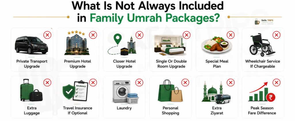 What Is Not Always Included in Family Umrah Packages
