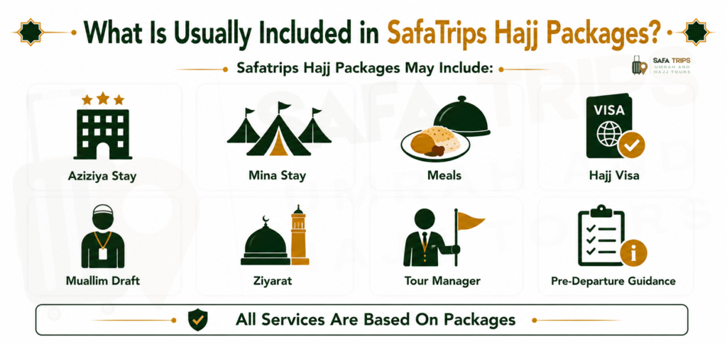 What Is Usually Included in SafaTrips Hajj Packages