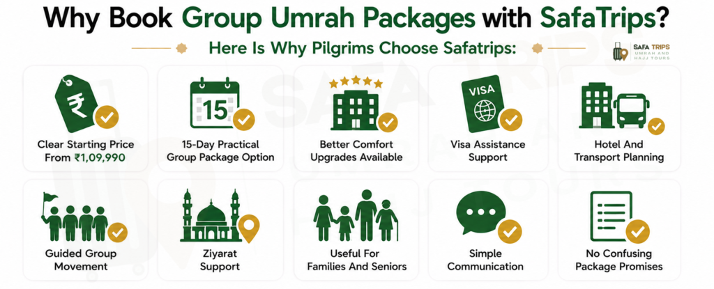 Why Book Group Umrah Packages with SafaTrips