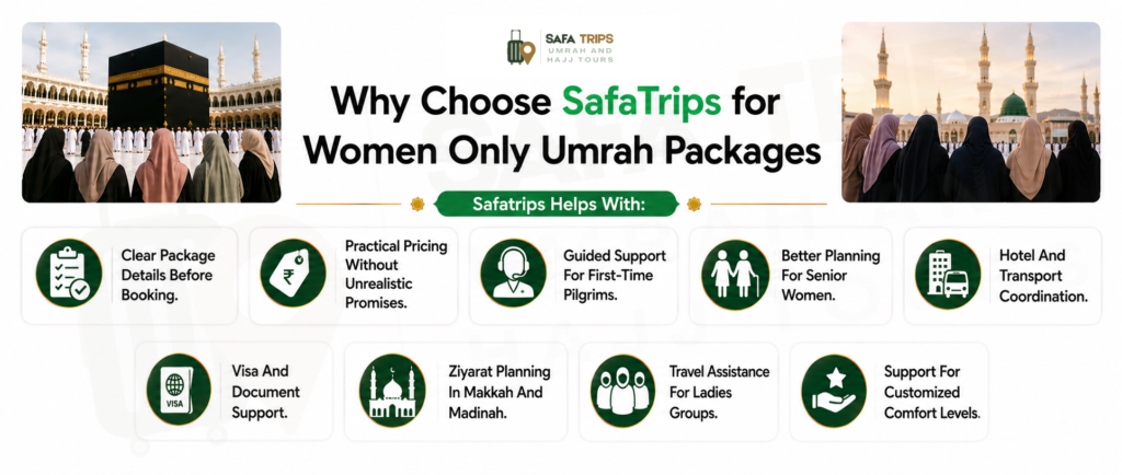 Why Choose SafaTrips for Women Only Umrah Packages
